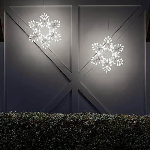 Large Acrylic LED Snowflake Light String