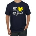 thumbnail image 1 of Wild Bobby, My Heart Is On That Tennis Field, Sports, Men Graphic Tee, Navy, Large, 1 of 4