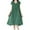 Army Green, variant on Dresses for women 2025 elegant classy Women's Solid Color Round Neck Short Sleeved Cotton Linen Loose Dress Army Green M(M)