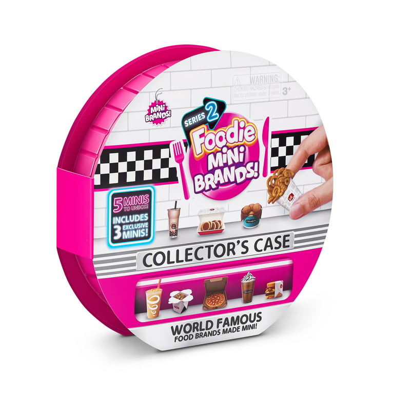 Foodie Mini Brands Series 2 Collector's Case with 3 Exclusive Minis by ZURU