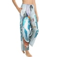 thumbnail image 3 of Kdxio Women's Comfy Stretch Let's go TravelPrint Drawstring Pajama Pants-X-Large, 3 of 9