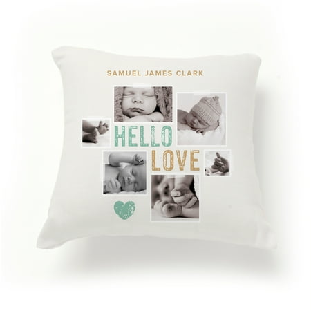 Hello Love Personalized Baby Pillow, Multiple Sizes