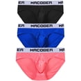 thumbnail image 2 of TANBOM Men's Nylon Triangle Underwear Breathable Tagless Design Comfortable Black Blue Red XXL, 2 of 6