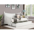 thumbnail image 6 of LHYY Transitional Style Twin Daybed Molding Design White Finish Mattress Ready Poster Design With Finials Solid Wood Structure, 6 of 6