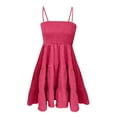 thumbnail image 7 of SnnmBlm Women's Sundress Smock Cami Mini Dress Sleeveless Swing A Line Short Dresses Casual Cute Summer Dresses Hot Pink M, 7 of 7