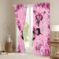 thumbnail image 3 of Homewish Floral Rose Butterfly Girl Blackout Curtains Set of 2 (52x84 Each),Dreamy Princess Window Curtains,Chic Flowers Curtains and Drapes,Microfiber Bedroom Decor, 3 of 6