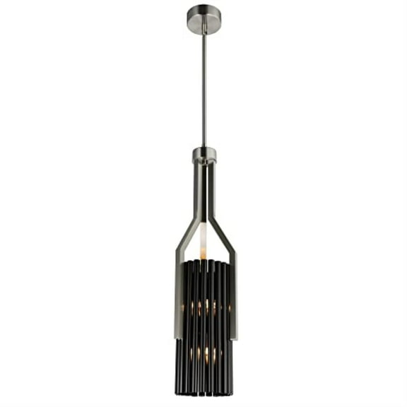 CWI Lighting Fermont 6 Light Metal Mini Pendant in Stain Nickel/Pearl Black