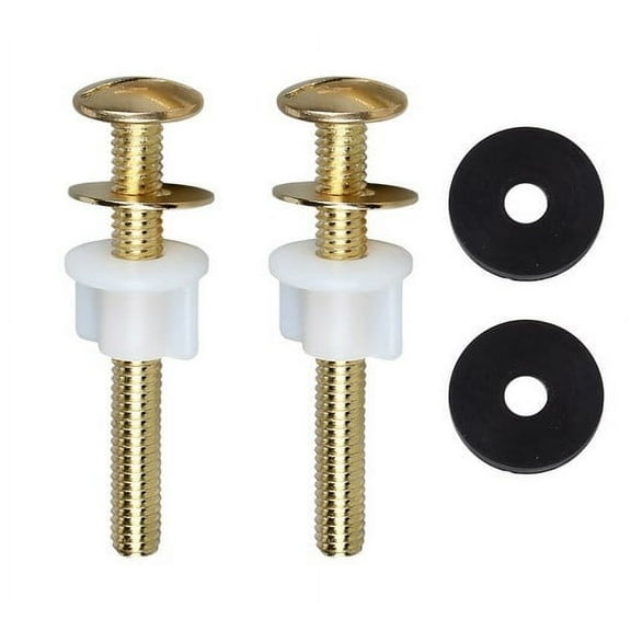 ITSELFER 2PCS Universal Toilet Seat Screws Replacement Kit Metal Toilet Seat Bolts Toilet Seat Hardwar Toilet Parts Toilet Seat Screws