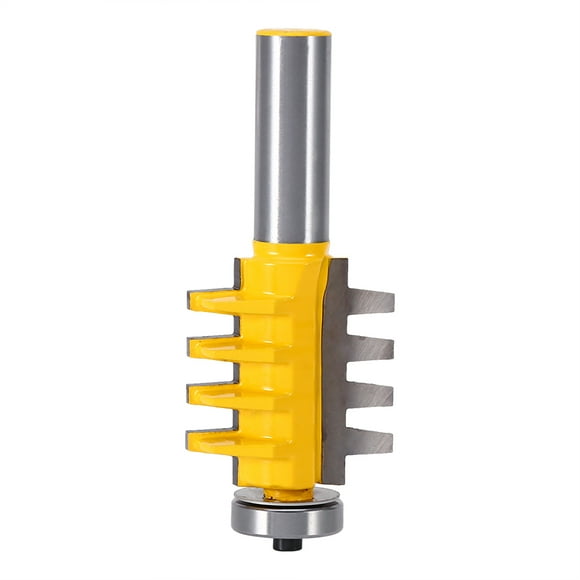 1/2 ' ' Shank Finger Glue Joint Router Bit Cone Tenon Woodwork Cutter with Industrial Grade Carbide Blade, Ideal for Handmaking Drawers, Jointing Wood End to End