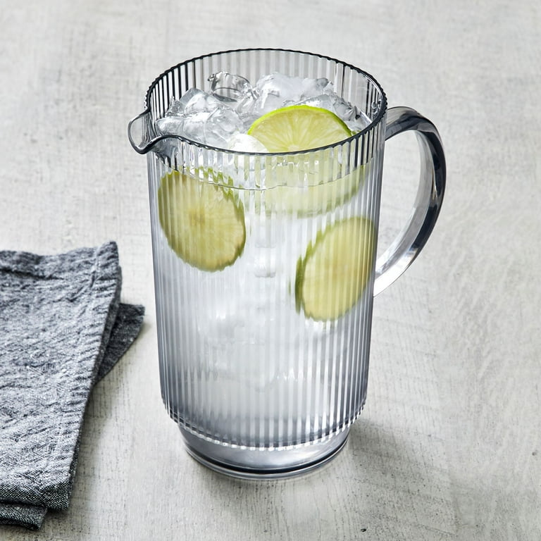 ONLINE Better Homes & Gardens Gray 2.2-Quart Ribbed Pitcher
