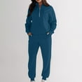 thumbnail image 6 of Womens Fashion New Sports Sweat Set Sweatsuit Fleece 2 Piece Joggers Tracksuit Outfits Crop Sweatshirt Sweatpants Sets Sleek Casual Wear, 6 of 8