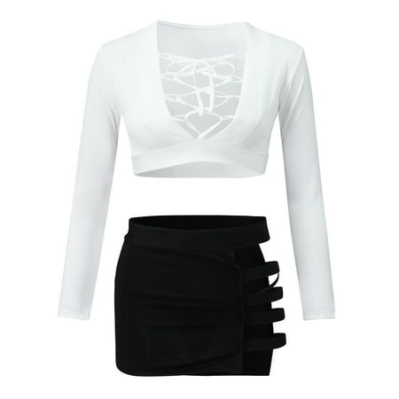 

wendunide underwear women Women y Nightlife Uniform Role Play Secretary Teacher Uniform Stockings y Underwear Lingerie White One Size