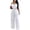 White, variant on Zoeecloth Women's Summer Jumpsuits Casual Short Sleeve Loose Wide Leg Long Rompers Outfits with Pockets S-XL