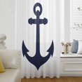 thumbnail image 6 of Nautical Anchor Sheer Curtains 84 Inches Long, Farmhouse Minimalist White Abstract Art Light Filering Curtains, Breathable Simi Curtain Privacy Drapes for Living Room Bedroom Window Treatment, 6 of 9