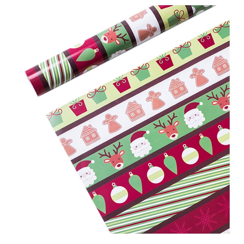 Heiheiup 1PCs Feet)Single-sided And Christmas 75cmX51cm 4.11 Classic (  Paper Patterns Other Santa Wrapping Home DIY Wrapping Paper Set Christmas