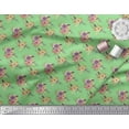 thumbnail image 3 of Soimoi Green Heavy Canvas Fabric Leaves & Ranunculus Floral Decor Fabric Printed Yard 58 Inch Wide, 3 of 3