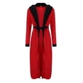 thumbnail image 3 of Kelon Intimates On Sale Men's Polyester Bathrobe Men's Winter Plush Lengthened Shawl Bathrobe Home Clothes Long Sleeved Robe Coat, 3 of 5