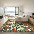 thumbnail image 3 of ODIKA 4'x6' Machine Washable Non-Slip Area Rug, Cottagecore Green High Traffic Rug, Green, 1057789, 3 of 7
