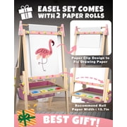 Joyooss Art Easel for Kids Easel for Toddlers,Adjustable Standing Wooden Easels Kids Whiteboard & Chalk Board Kids Dry Erase Board,Art Easel for Kids Easel for Toddlers 2-4 Years