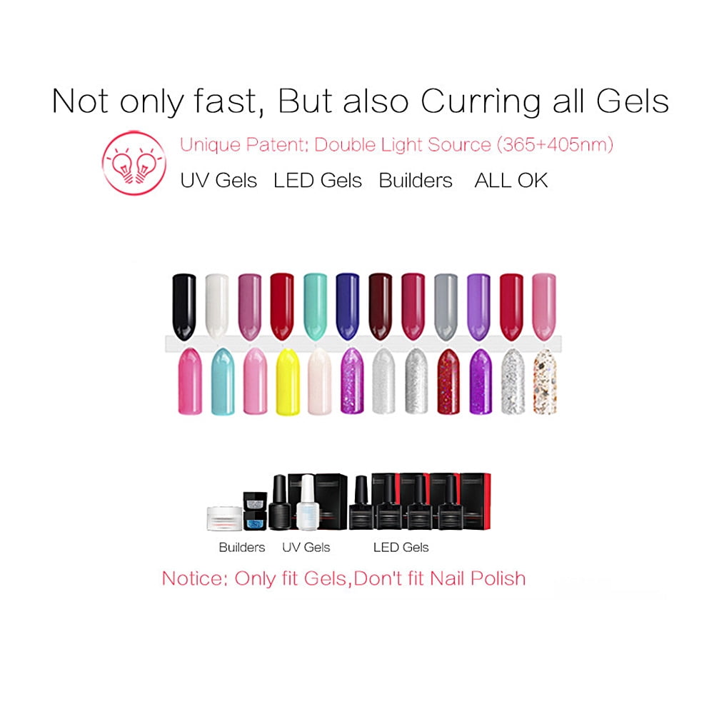 MIXFEER LED UV Cordless Nail Lamp Rechargeable Nail Gel Dryer Machine LED Nail Lamp Fingernails Toenails Curing Equipment Nail Art Tool