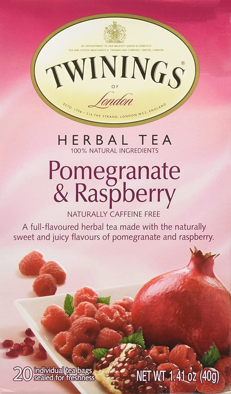 TWININGS TEA, TEA,HERBAL,POM & RASPBER 20 BAG