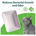 thumbnail image 4 of Disposable Litter Boxes for Cats | Baking Soda Effect and Odor Control | 17.1”L, 12.6”W, 6.6”H | Recycled White Paper | Durable and Water Resistant | Large Size (Large- 5 Pieces), 4 of 7