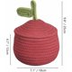 thumbnail image 2 of Cesta de almacenamiento para bebé de cuerda de algodón con tapa, cesta decorativa pequeña para habitación de niños, sala de estar, cosméticos, 2 of 4