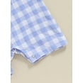 thumbnail image 6 of FEORJGP Toddler Baby Boys One-piece Rompers 0 3M 6M 12M 18M Infant Summer Casual Tank Jumpsuits Short Sleeve Crew Neck Bodysuits Vintage Plaid Print Boy Fashion Cute Simply Clothes for Daily, 6 of 6