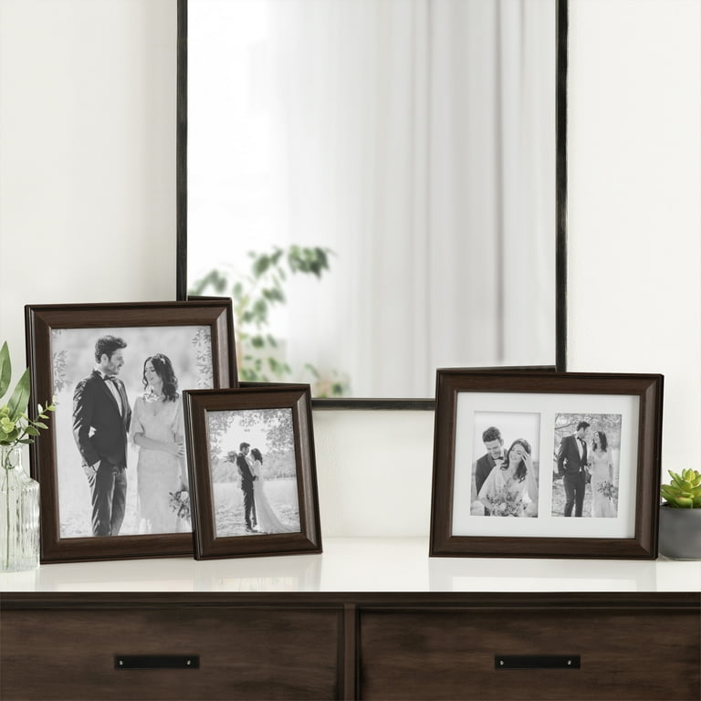DesignOvation 5x7 Cherry/Black Decorative Tabletop Picture Frame