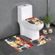 thumbnail image 1 of Renacido Juego de 3 alfombras de baño de coral fleece: tapete de baño + alfombra de inodoro en forma de U + funda de tapa de inodoro en forma de O, 1 of 6