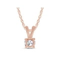 thumbnail image 4 of 3.5MM Round Cut Lab Created Moissanite Diamond Solitaire Pendant Necklace in 14K Rose Gold Over Sterling Silver 18" Chain(G-H Color,VVS1 Clarity,0.16 Cttw), 4 of 6