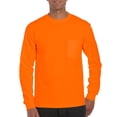 thumbnail image 1 of Ultra Cotton T-Shirt à Manches Longues avec Poche, 3TG, Orange Sécurité, 1 of 2
