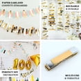 thumbnail image 3 of Efavormart Gold, Blush & Turquoise Confetti-Like Paper Party Garland Streamer, Hanging Backdrop Decoration - 6.5ft, 3 of 10