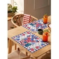 thumbnail image 4 of 4th of July Vase Floral Placemats Set of 4,Washable Woven Burlap Cloth Fabric Placemat for Square/Rectangle/Round/Oval Dining Table,Easy Clean Place Mats for Kids Patriotic Memorial Red Blue Plaid, 4 of 6
