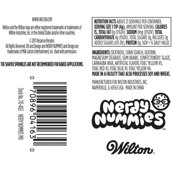 Wilton 710-4163 Nerdy Nummies Sprinkle Set