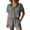 Grey^phY, variant on QGJZVUNL 2 Piece Sets for Women Summer Casual Short Sleeve Button Tops Elastic Waist Shorts Lounge Set Size L
