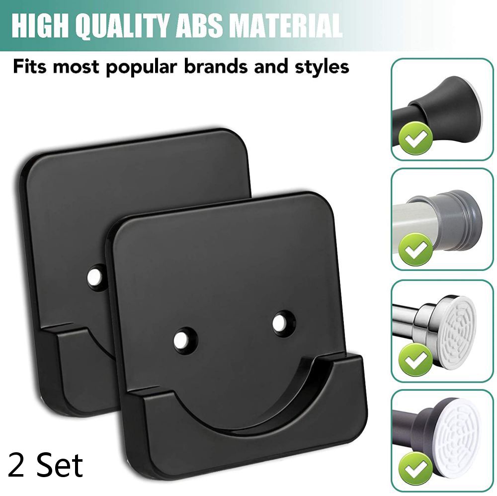 Shower Curtain Rod Not Included 2 Pieces Shower Curtain Rod Mount Holder,Adhesive Bathroom Rod Mount Holders Shower Rod Tension Retainer Universal Acrylic 3M Adhesive Wall Mount Holder Shower Curtain Rod Not Included 2 Pieces Shower Curtain Rod Mount Holder,Adhesive Bathroom Rod Mount Holders Shower Rod Tension Retainer Universal Acrylic 3M Adhesive Wall Mount Holder