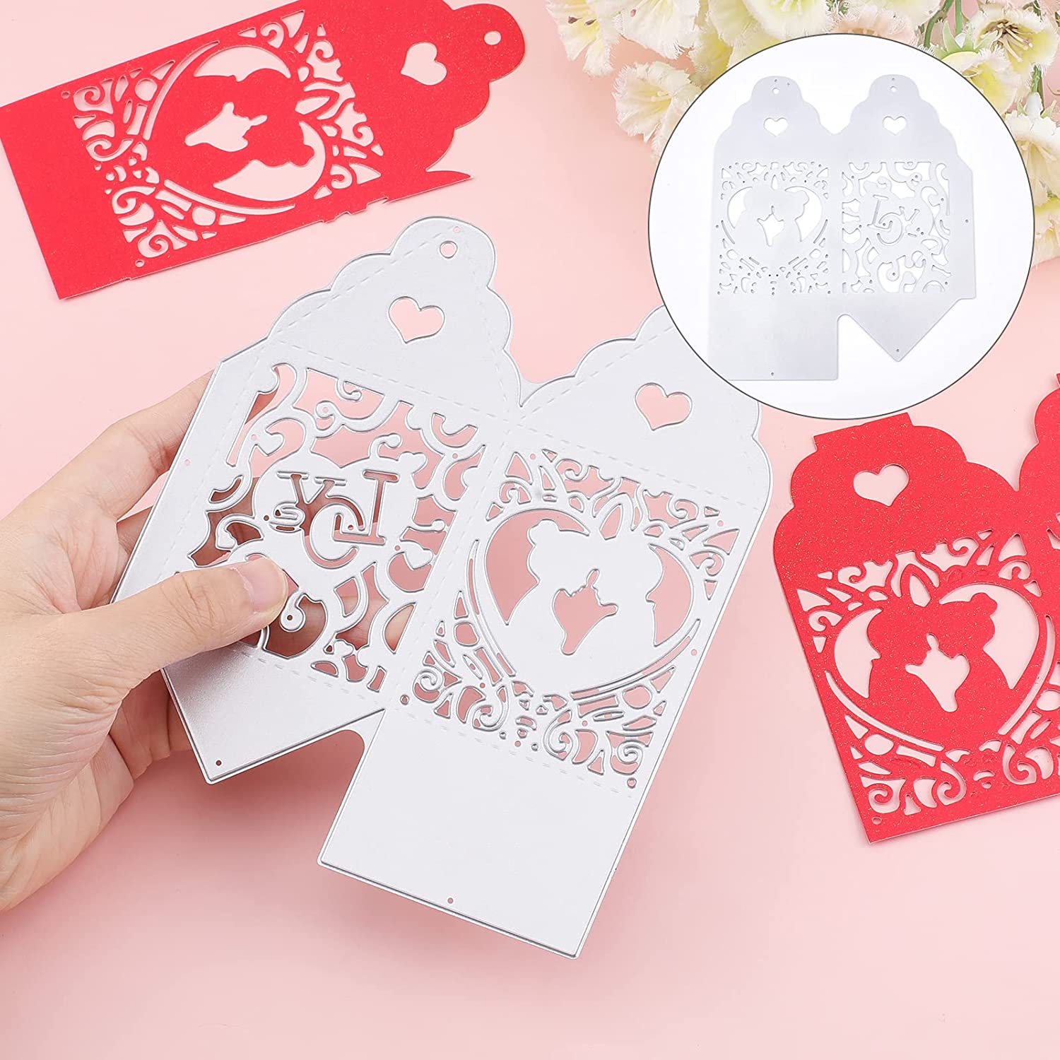 4Pcs Afternoon Tea Lady Metal Cutting Dies Elegant Women Die Cuts for DIY  Scrapbooking Wedding Birthday Valentine's Day Cards Making Album Envelope