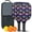 Black-1, variant on Pickleball Paddles Set Of 2, Fiberglass Surface, Vintage Floral & Butterfly, 4 Balls & Bag