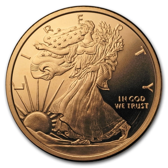 2 oz Copper Round - Walking Liberty