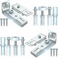 thumbnail image 1 of Kit de reparación de herrajes para puertas plegables, paquete de 2 piezas de repuesto para puertas corredizas de armario plegables, incluye soporte superior e inferior, pivote de 3/8", 1 of 5