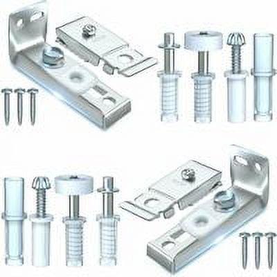 Kit de reparación de herrajes para puertas plegables, paquete de 2 piezas de repuesto para puertas corredizas de armario plegables, incluye soporte superior e inferior, pivote de 3/8"