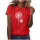 thumbnail image 1 of Blusas de Manga Corta para las Mujeres Divertida Impresión Cuello Redondo Camiseta Vintage, Blusas de Primavera para las Mujeres, 1 of 5