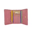 thumbnail image 3 of New Waterproof Eel Skin Leather Key Case Holder Credit Card Wallet (Pink), 3 of 6