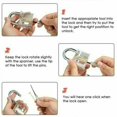 thumbnail image 3 of LOVEVER Unlocking Lock Open Home Transparent 1-9/16in Waterproof Stainless Steel Padlock  15 Pieces, 3 of 7