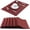 Burgundy, variant on Christmas Placemats Set of 6 Vinyl Woven Non-Slip Placemats Washable Easy to Clean Table Mats for Dining Table (Snow Red)