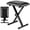 Black, variant on 5 Core Keyboard Bench 2 Inch Padded Cushioned Piano Stool Height Adjustable 19" Guitar Seat Portable