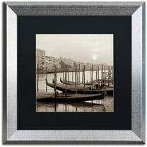 Trademark Fine Art "Venezia 11" Canvas Art by Alan Blaustein, Black Matte, Silver Frame