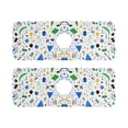 thumbnail image 7 of Yayeee Faucet Mat for Kitchen Sink 14.7" Diatomite Long Splash Guard Pad, Blue Simple Shapes, 2 Pack, 7 of 7