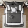 thumbnail image 4 of 8 Piece Embroidered Comforter Set Dark Grey King, 4 of 10